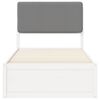 vidaXL Estrutura de Cama com Cabeceira Estofada Cinzento-claro