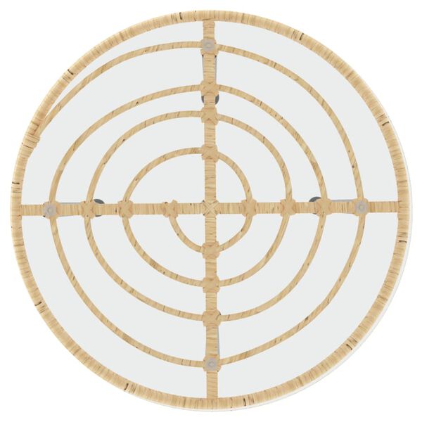 vidaXL Mesa de jantar Ø55 cm   vidro temperado e aço