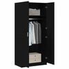 vidaXL Guarda-roupa com prateleira Carvalho Preto 80 x 50,5 x 180 cm