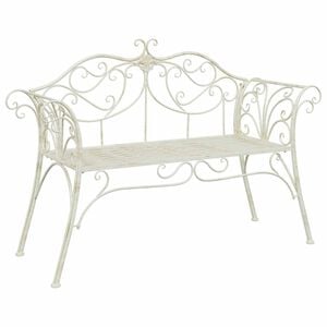 vidaXL Banco de jardim 2-N&uacute;mero de lugares 130 x 47 x 90 cm A&ccedil;o