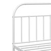 vidaXL Estrutura de cama com cabeceira e p&eacute;s 193x203 cm metal branco