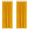 vidaXL Cortinas opacas 2 pcs Amarelo Mostarda 140 x 260 cm Veludo