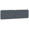vidaXL Almofad&atilde;o de cabeceira 183 cm veludo cinzento-escuro