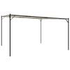 vidaXL Gazebo 4x4 m 180 g/m&sup2; tecido e a&ccedil;o bege