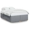vidaXL Estrutura de cama sem colch&atilde;o 160x200 cm tecido cinzento-claro