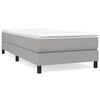 vidaXL Estrutura de cama com molas 100x200 cm tecido cinzento-claro