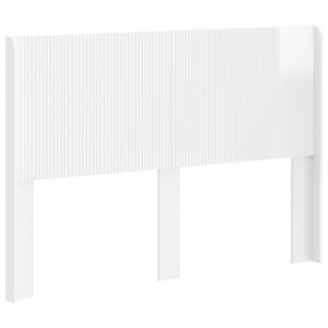 vidaXL Cabeceira Branco Brilhante Derivados de Madeira