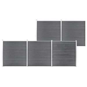 vidaXL Painel de veda&ccedil;&atilde;o para jardim 872x186 cm WPC cinzento