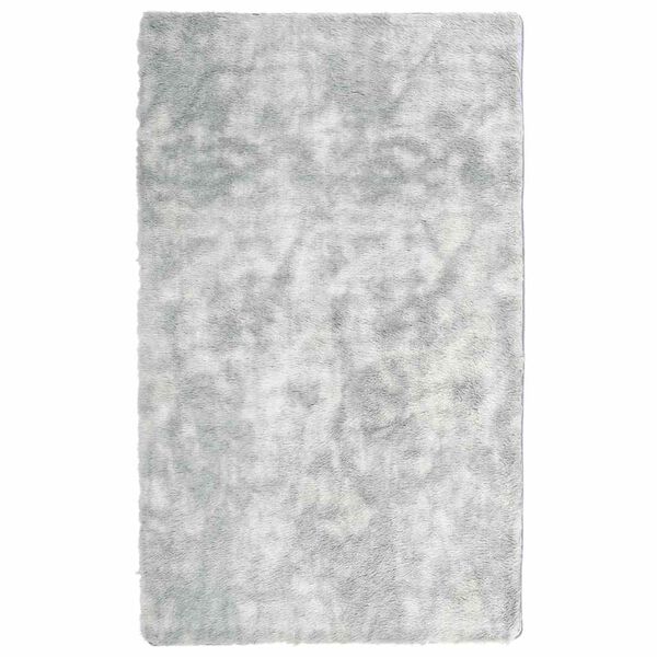 vidaXL Tapete shaggy de pelo alto NAVARRA 80x150cm cinzento prateado