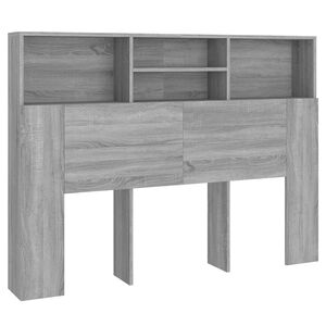vidaXL Arm&aacute;rio de cabeceira 140x19x103,5 cm sonoma cinzento