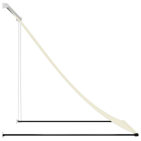 vidaXL Toldo retr&aacute;til 100x150 cm tecido e a&ccedil;o cor creme