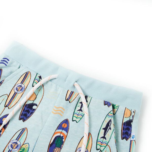 Calções de criança com cordão azul-suave mesclado 92