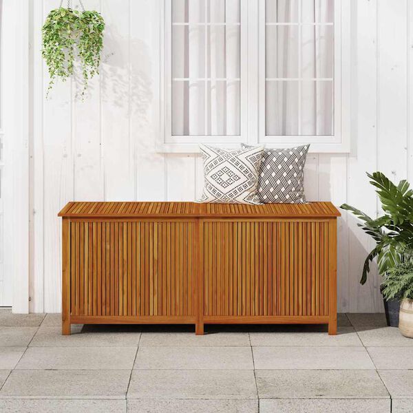 vidaXL Caixa de arrumação p/ jardim 175x80x75 cm madeira acácia maciça