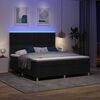 vidaXL Cama Box Spring LED com colch&atilde;o Preto 180 x 200 cm tecido