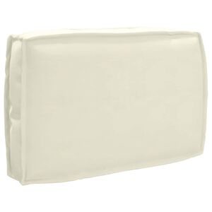 vidaXL Almofada de palete para encosto Creme 60 x 40 x 12 cm