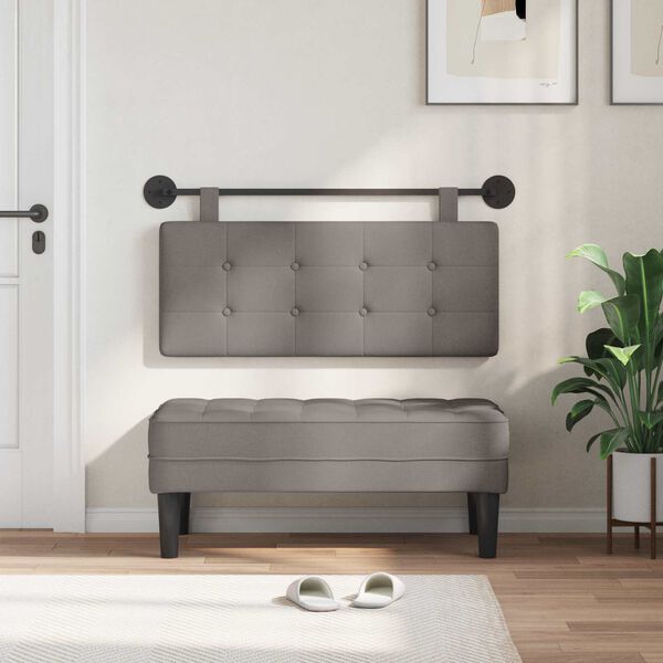 vidaXL Cabeceira Suspensa Montado na parede tecido