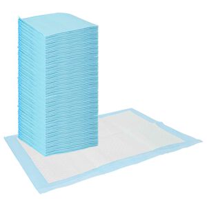 vidaXL Pad de Treinamento para Pets 100 pcs Azul e Branco 45 x 33 cm