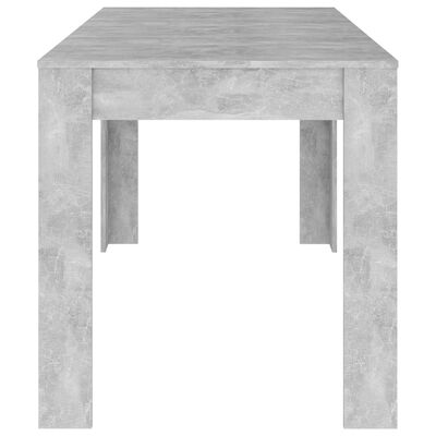 vidaXL Mesa de jantar 140x74,5x76 cm contraplacado cinzento cimento
