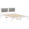 vidaXL Estrutura da Cama com cabeceira Cinzento-claro 135 x 190 cm