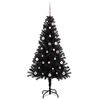 vidaXL &Aacute;rvore de Natal com 150 LEDs com suporte Preto 150 cm PVC