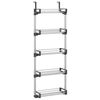 vidaXL Organizador de porta com 5 prateleiras 52x20x135 cm alum&iacute;nio