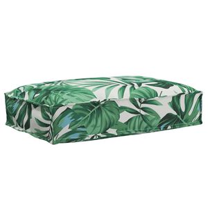vidaXL Almofada Tecido Oxford Padr&atilde;o de Folhas 60 x 40 x 8 cm