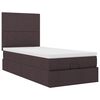 vidaXL Cama otomana com colch&atilde;o 100x200 cm tecido castanho escuro
