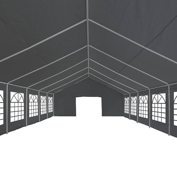 vidaXL Tecido da Tenda Sem Estrutura Cinzento 12 x 6 m PE