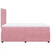 vidaXL Cama boxspring com colch&atilde;o 120x200 cm veludo rosa