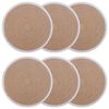 vidaXL Sousplat de Juta 6 unid. Natural e Branco 100% Juta Tossa