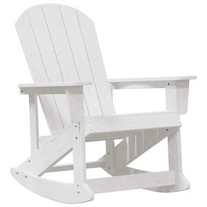 vidaXL Cadeira de Balanco Adirondack Branco HDPE