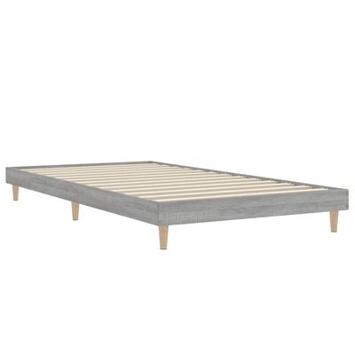 vidaXL Estrutura cama 90x200 cm derivados de madeira cinzento sonoma
