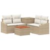 vidaXL Conjunto de Sof&aacute;s 6 unid. Bege e Branco Creme