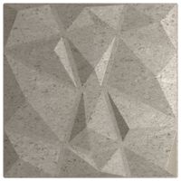 vidaXL Painéis de parede 24 pcs 50x50cm 6m² XPS diamante cinza-cimento