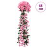vidaXL Grinaldas de flores de Natal 3 pcs 85 cm rosa