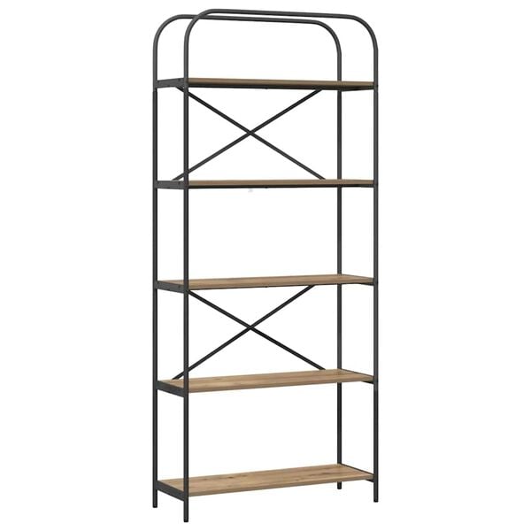 vidaXL Estante Carvalho Artesanal 80 x 30 x 183 cm Madeira processada