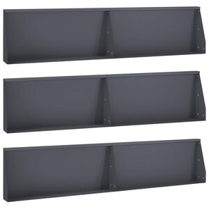 vidaXL Muro de Conten&ccedil;&atilde;o 6 unid. 100 x 12 x 30 cm A&ccedil;o Antracite
