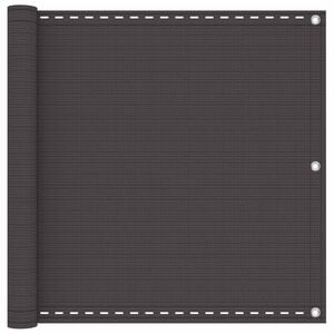 vidaXL Tela de Varanda Antracite 75 x 700 cm HDPE e Alum&iacute;nio