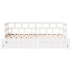 vidaXL Sof&aacute;-cama com gavet&atilde;o e gavetas sem colch&atilde;o 90x190 cm branco