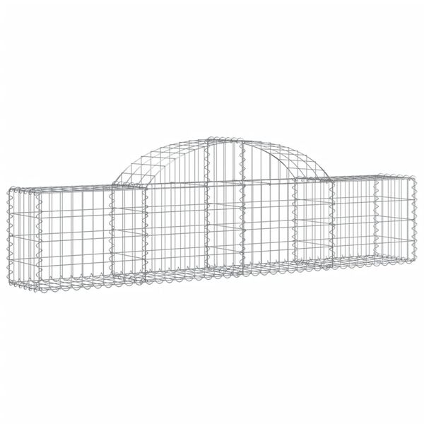 vidaXL Cestos gabião arqueados 20pcs 200x30x40/60 cm ferro galvanizado