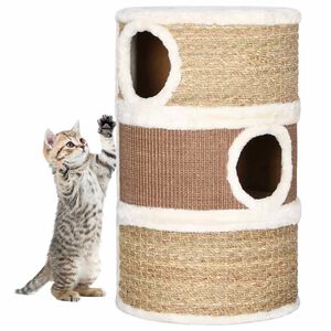 vidaXL Barril arranhador para gatos 60 cm erva marinha