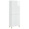 vidaXL Conjunto de Gabinete 2 pcs Branco Brilhante 66 x 34,5 x 90 cm