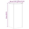 vidaXL Suportes p/ plantas 2 pcs 30x30x70cm derivados de madeira