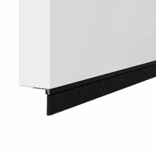 vidaXL Selos de Escovas para Porta com Parafuso 2 pcs Preto 100 cm