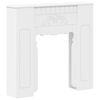 vidaXL Moldura de Lareira Branco 93 x 20 x 89 cm Derivados de Madeira