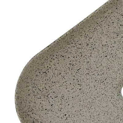 vidaXL Lavatório de bancada retangular 48x37,5x13,5 cm cerâmica cinza