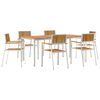 vidaXL Conjunto de Jantar para Exterior 7 unid. 180 x 90 x 75 cm