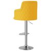 vidaXL Bancos de bar 2 pcs tecido amarelo mostarda