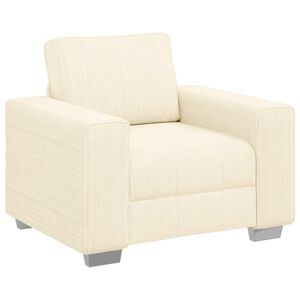 vidaXL Poltrona 100x77x82 cm tecido corduroy creme