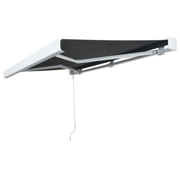 vidaXL Toldo manual com caixa 350 cm antracite